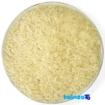 Detail view of Fajr Rice Organic White nuts close-up texture