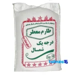 Detail view of Gilan Tarom Rice Aromatic 100% grain close-up