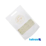 Detail view of Toshna Tarom Hashemi Rice Premium nuts close-up texture
