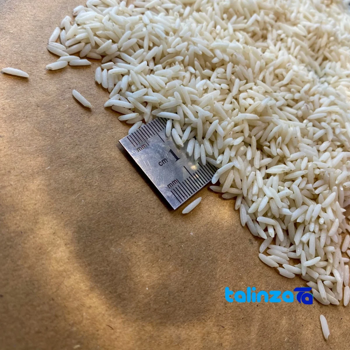 Detail view of Noor Hashemi Rice Organic Grade 1 nuts close-up texture