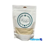 Detail view of Zarrin Barkat Tarom Rice Organic White nuts close-up texture