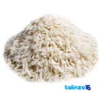 Detail view of Gilan Hashemi Rice Premium Completely pure and uniform grain close-up