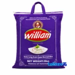 Detail view of William Basmati Rice Longgrain Pakistan nuts close-up texture