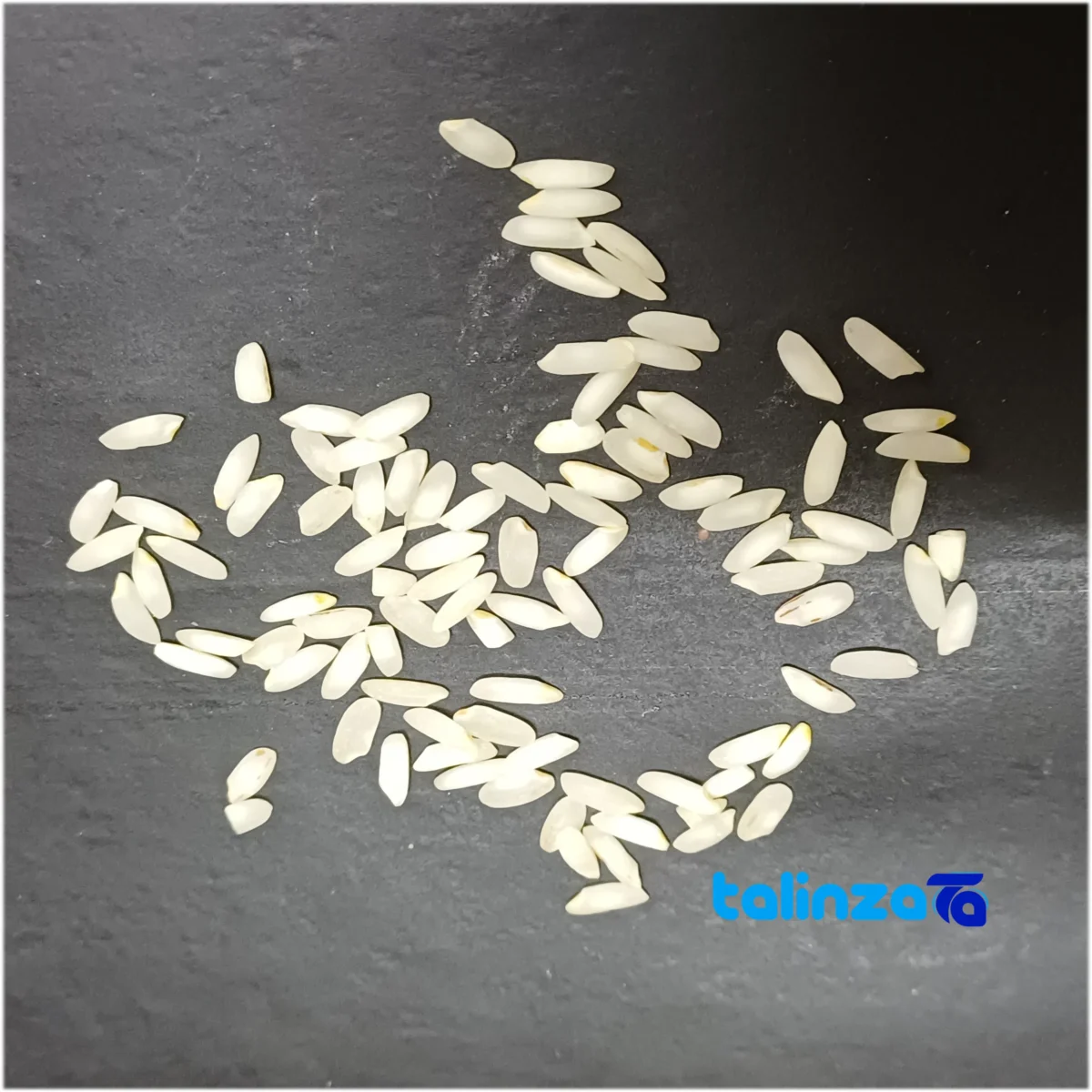 Detail view of Fajr Rice Organic Tarom Excellent nuts close-up texture