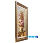 Packaging view of Si Persia Handwoven Tapestry Floral Design label and