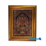 Detail view of NKP Handwoven Silk Carpet pile texture close-up