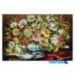 Packaging view of Mirnazami Handwoven Tapestry Floral Design White Vase label and