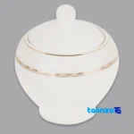Side view of Zarin Iran Hadiye Dinnerware Set Elegant Design profile and structure