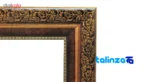 Edge view of Naghar Razavi Machine-Woven Carpet Landscape Art border and finishing