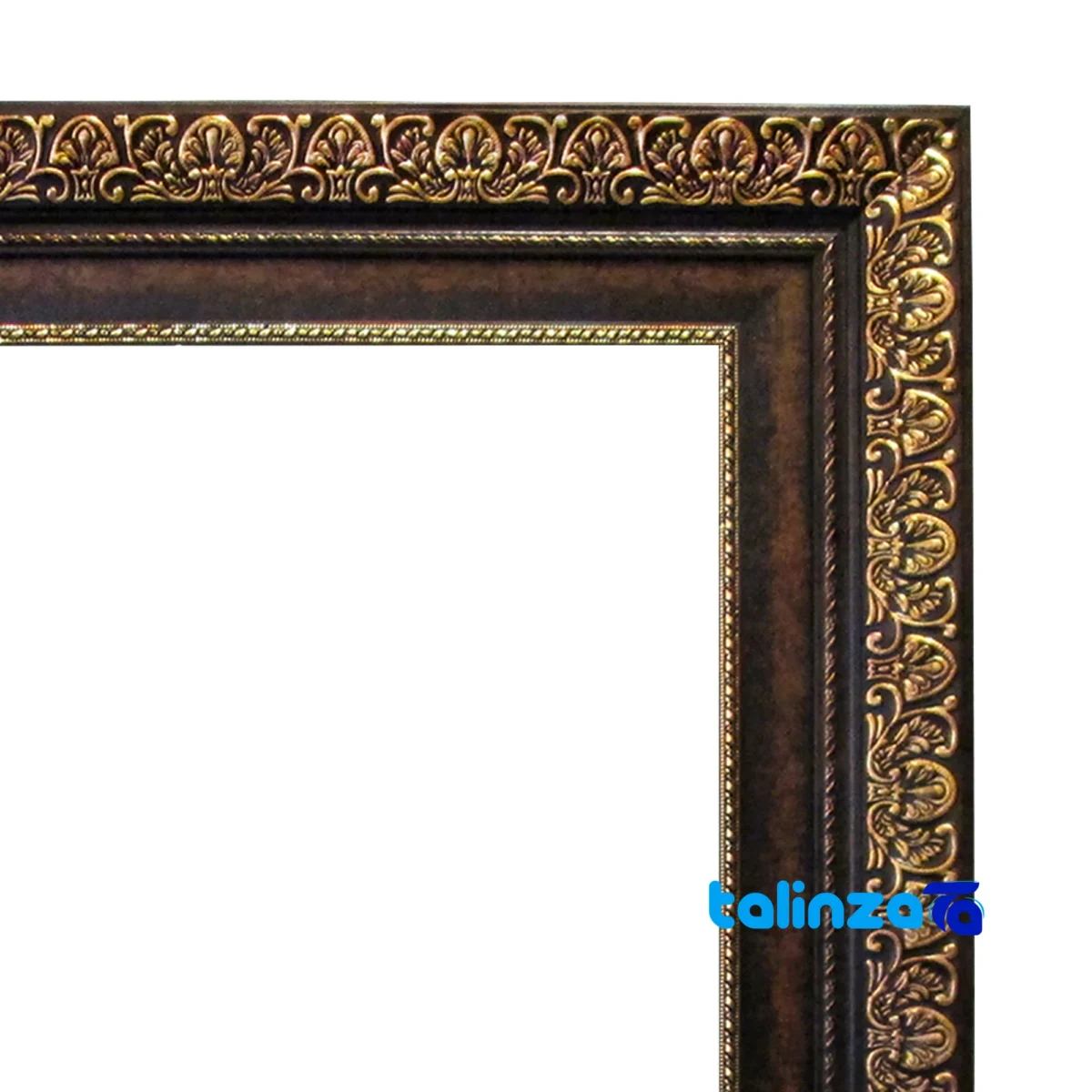 Edge view of Naghar Razavi Miniature Carpet Tapestry border and finishing