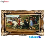 Edge view of Colaris Machine-Woven Tapestry Art with Frame border and finishing