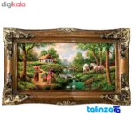 Edge view of Colaris Machine-Woven Tapestry Village Design border and finishing