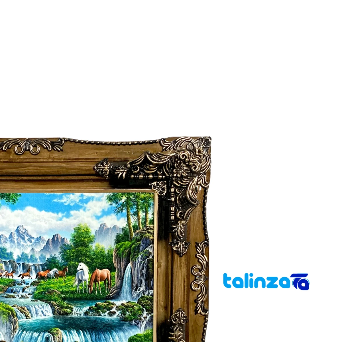 Edge view of Handmade Design Machine-Woven Carpet Wall Art border and finishing