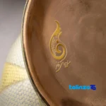 Detail view of Faakhir Royal Copper Inlaid Candy Bowl Vase Set 54 x 20 finish and material