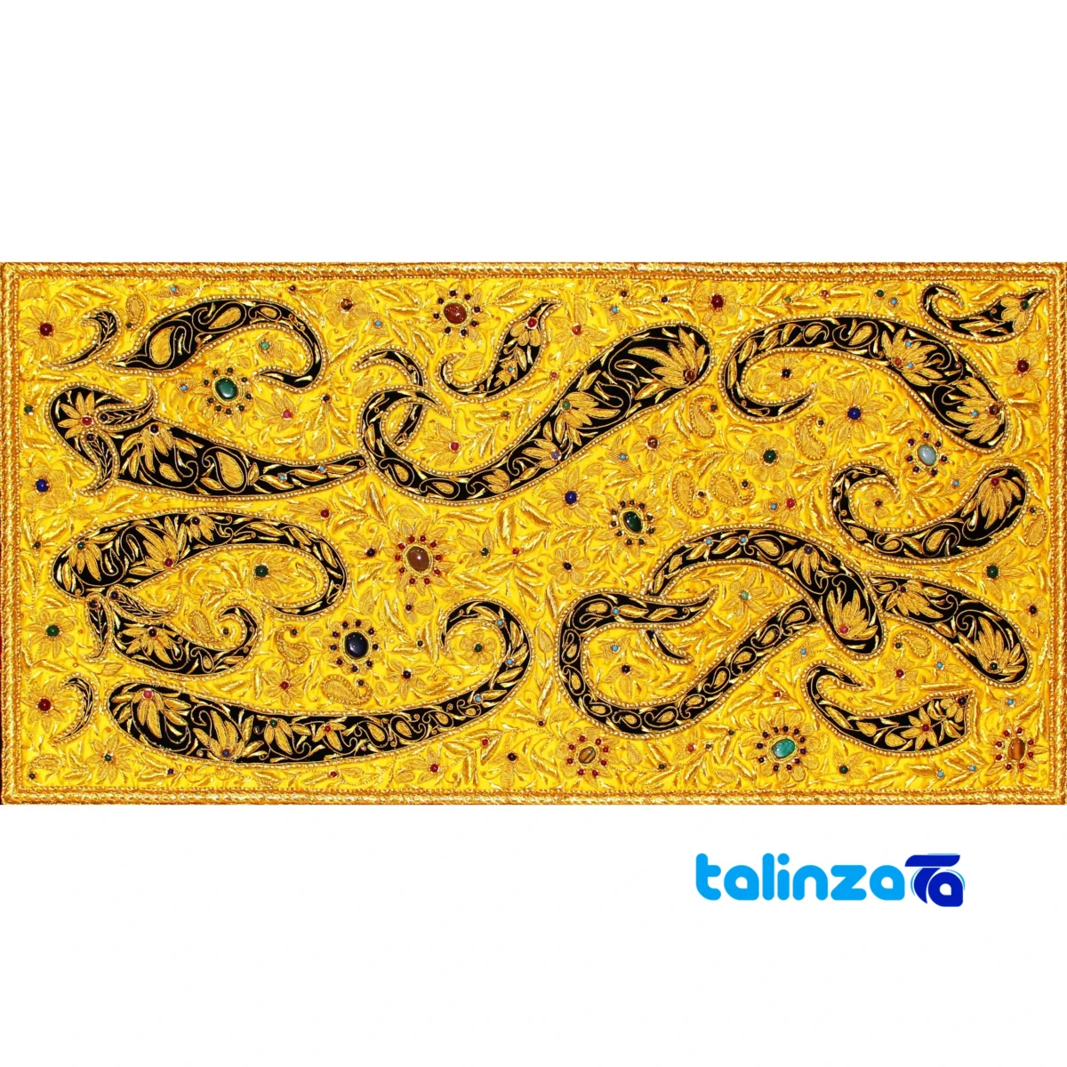 Edge view of Jewel Wall Carpet Paisley 15000 grams border and finishing