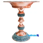 Packaging view of Turquoise Inlaid Confectionery Bowl Decorative Copper seal and bag finish