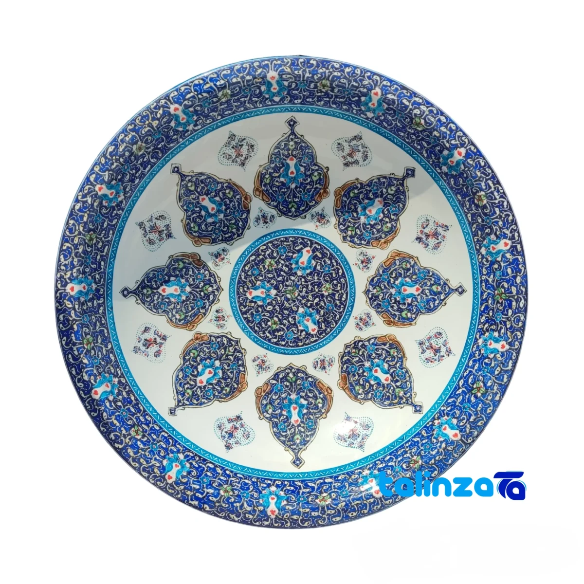 Detail view of Sangab Enamel Copper Tabletop Vessel finish and material