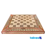 Close-up view of Fakher Handmade Marquetry Chessboard Artistic HQ50 RT fabric texture and stitching