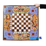 Back view of Fakher Handmade Marquetry Chessboard HQ70Magnificent Art rear fit and finish