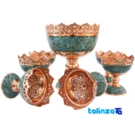 Packaging view of Turquoise Inlaid Copper Nut Fruit Set Decorative, functional seal and bag finish