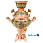 Detail view of Khatamkari Samovar Set Tabletop 35 x 21 finish and material