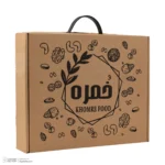Packaging view of Khomreh Mixed Nuts Snack Savory seal and bag finish