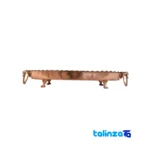 Detail view of MA241-2 Copper Serving Dish Handcrafted Design finish and material