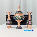 Perdaaz Copper 3-Piece Planter and Chocolate Bowl Set finish material detail view)