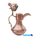 Detail view of ZH Copper Arabic Coffee Pot Unique Design finish and material