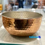 Handcrafted Copper Bowl - Unique Hammered Design Ice Cream Dish finish and material detail view)