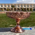 Detail view of Diba Copper Nut Bowl Elegant Design Ice Cream finish and material