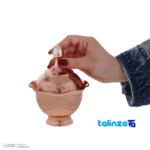 Detail view of Zanjan Copper Candy Dish Elegant Design 10x10x16 cm finish and material