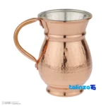 Detail view of Zanjan Copper Mug Unique Hammered Design finish and material