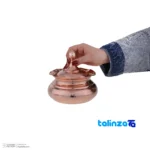 Zanjan Copper Chocolate Bowl Model 003 Red - Detail view showing finish and material