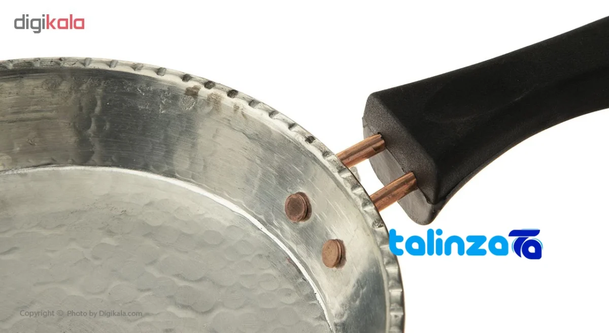 Zanjan Copper Pan Hand-Hammered Silver Interior finish and material detail view)
