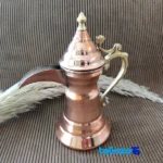 Packaging view of Zanjan Copper Arabic Coffee Pot Traditional Craftsmanship label and