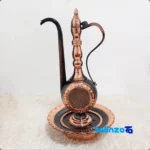 018 Copper Basin Set Decorative Engraved - Detail view showing finish and material