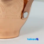 Detail view of Zanjan Copper Mug Unique Design threads close-up and texture