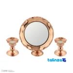 Zanjan Copper Candelabra Set - Handcrafted Elegance finish and material detail view)