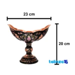 Turni Copper Nut Dish Vase Set Diamond Engraved Handmade finish and material detail view)