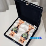 Negarestan Copper Vase Set Artistic Design - Detail view showing finish and material