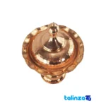 Detail view of Zanjan Copper Candy Dish Rose Design finish and material