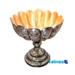 Fakher Copper Fruit Bowl Diamond Engraved - Detail view showing finish and material