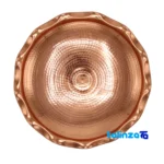 Detail view of Copper Sweet Dish Artisan Crafted Unique Design finish and material