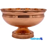 MA743 Copper Candy Dish Unique Short Base - Detail view showing finish and material