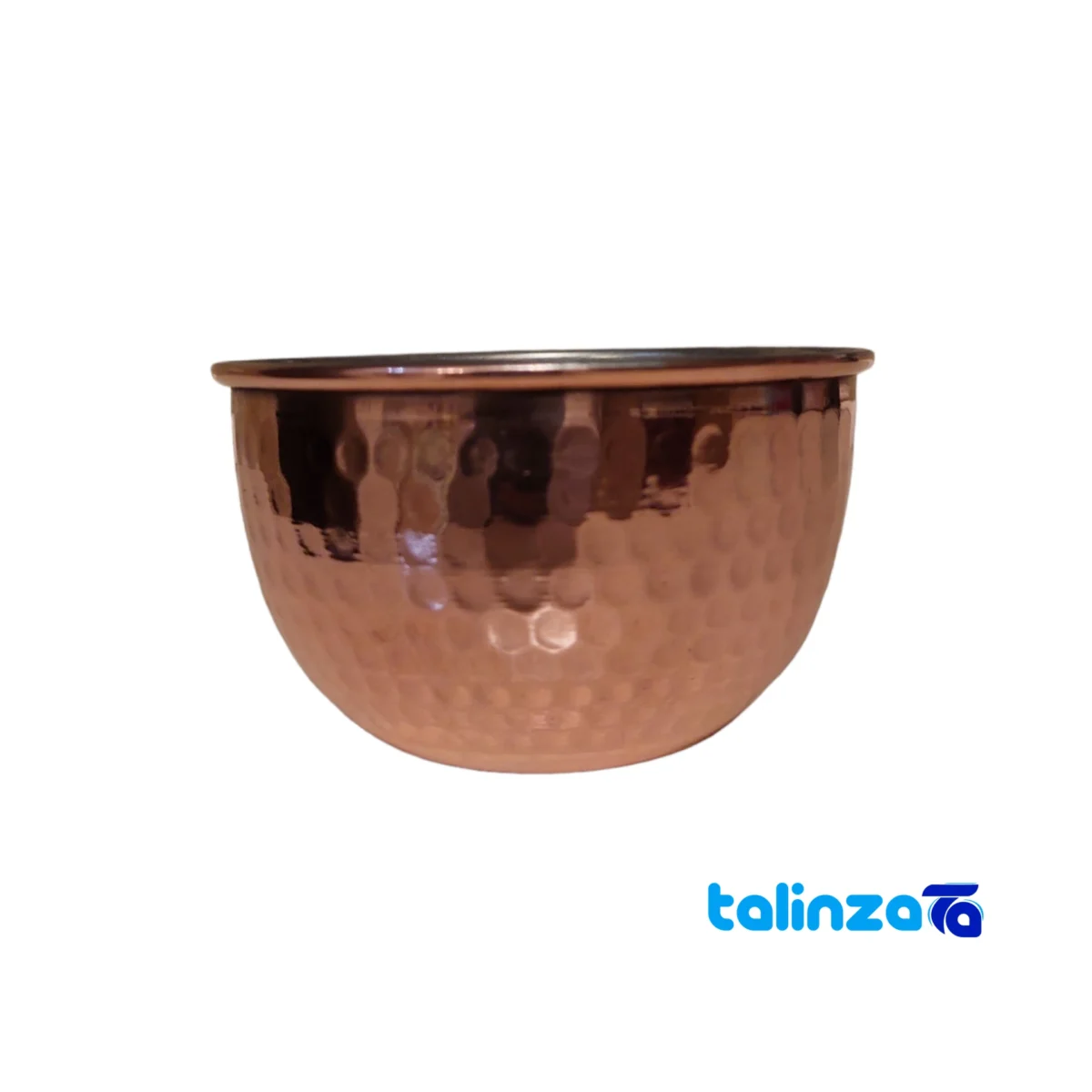 Detail view of BO Copper Bowl Unique Design finish and material