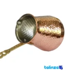 ZH225 Copper Coffee Pot Handcrafted Design 9x6x6 centimeters finish and material detail view)