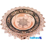 Diamond Cut Copper Candy Dish Decorative - Detail view showing finish and material