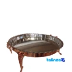Detail view of Rez Copper Fruit Bowl Unique Design finish and material