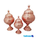 ZH213 Copper Serving Set Three-Piece Dome Design finish and material detail view)